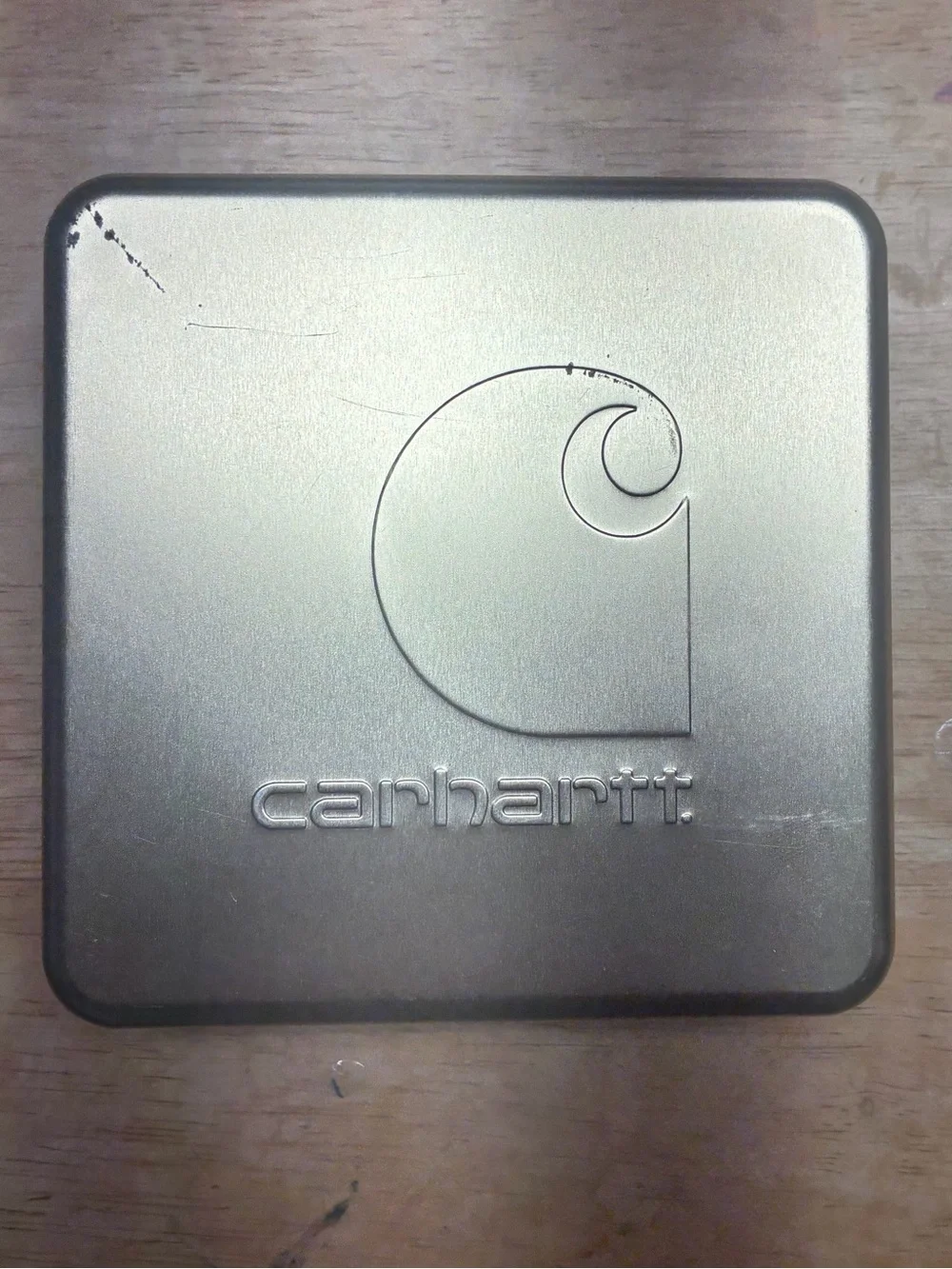 Carhartt Men’s Leather Bifold Wallet Brown Black Genuine Leather w/ Original Tin